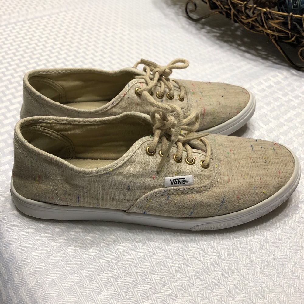 VANS - tan with multi color - women’s size 6